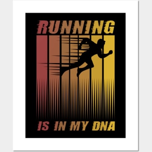 Running is in my DNA fitness exercise workout Posters and Art